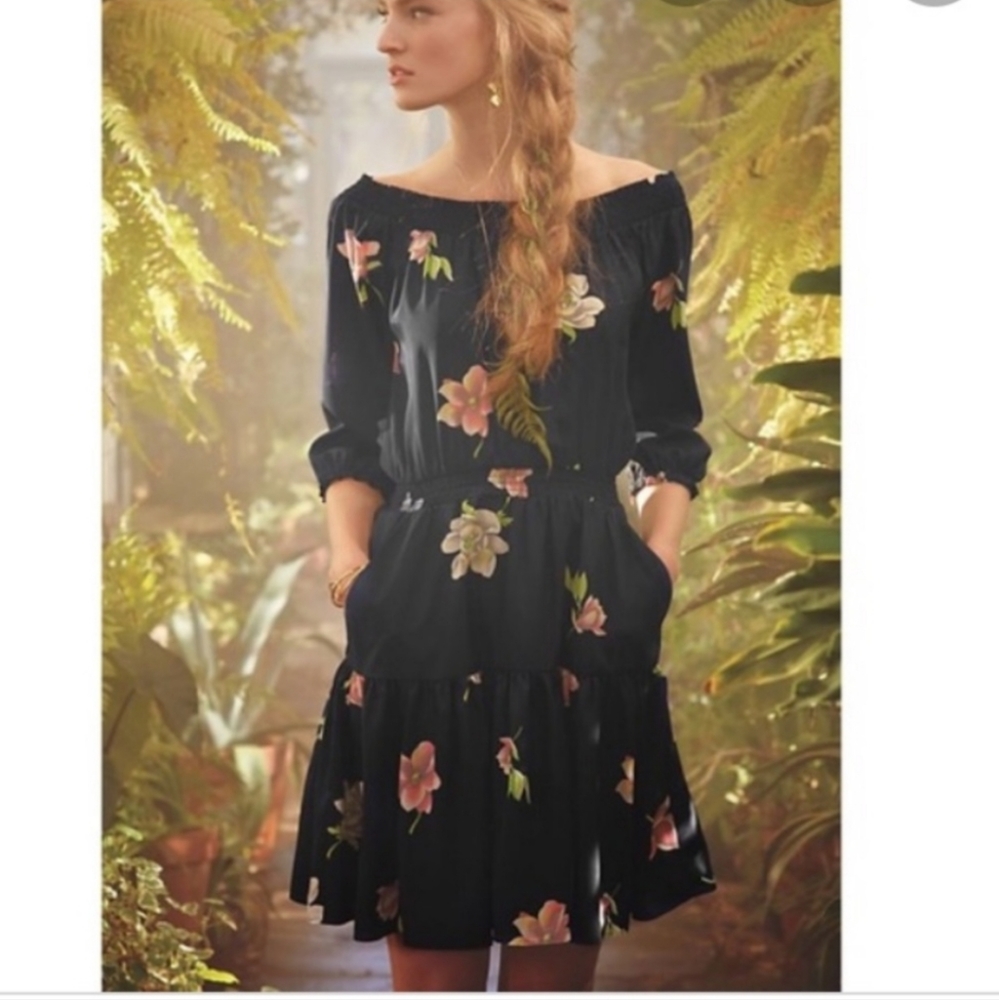Lil anthropologie off shoulder dress